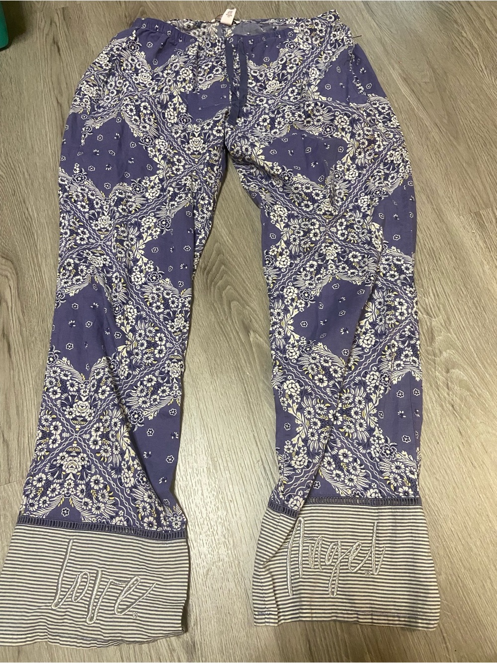 Victoria's Secret Purple Floral Bandana Pajama Pants